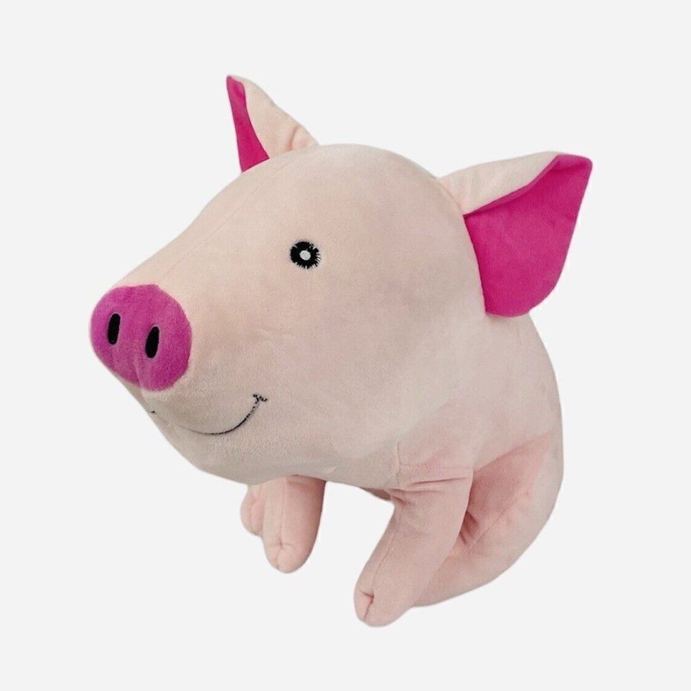 Pink Pig Plush 15" Stuffed Animal Smiling Kawaii Cute Farm Toy Wilbur Babe Piggy